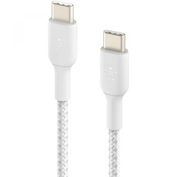 Kabel Belkin Boost Charge Braided USB-C do USB-C 2m, biały