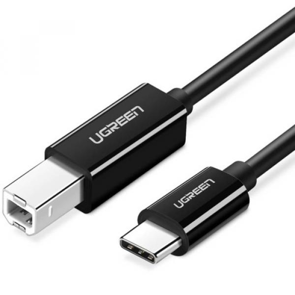 Kabel Ugreen US241 USB-C / USB Typ B do drukarki, 480 Mb/s, 2 m, czarny