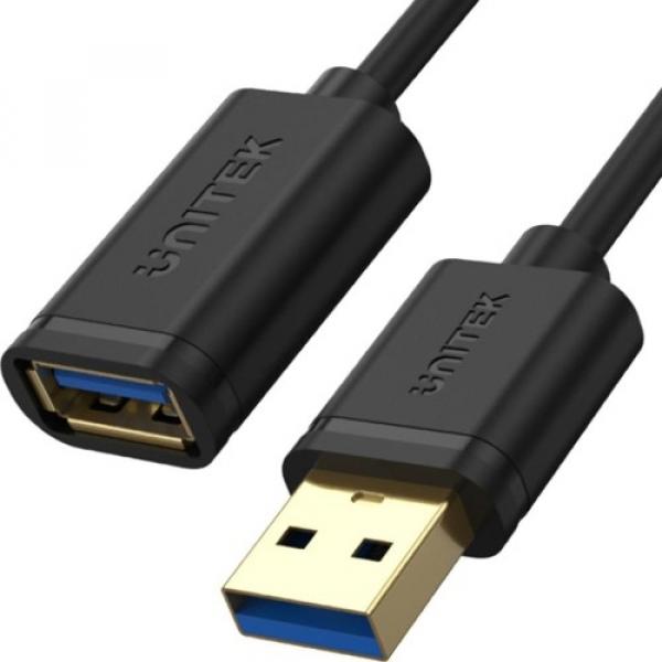 Kabel, przedłużacz Unitek USB-A 3.0 AM-AF (męski) - USB-A 3.0 (żeński), 5 Gbps, 0,5m, czarny