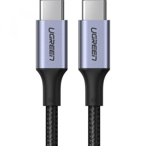 Kabel do szybkiego ładowania i przesyłania danych Ugreen 100W USB-C do USB-C, PD, QC, FCP, 480 Mbps, 5A, 2 m, czarny