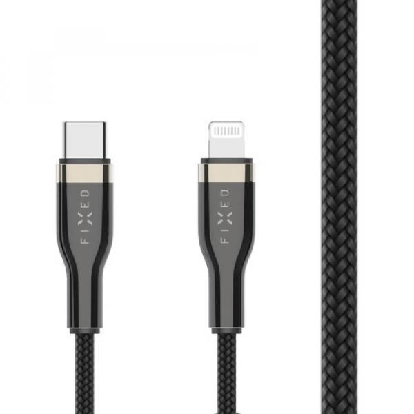 Kabel Fixed Braided Cable USB-C / Lightning 60W 0,5 m, czarny