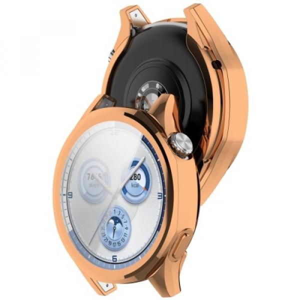 Etui z osłoną ekranu Bizon Case Watch Felipe do Huawei Watch GT 5 46 mm, różówozłote