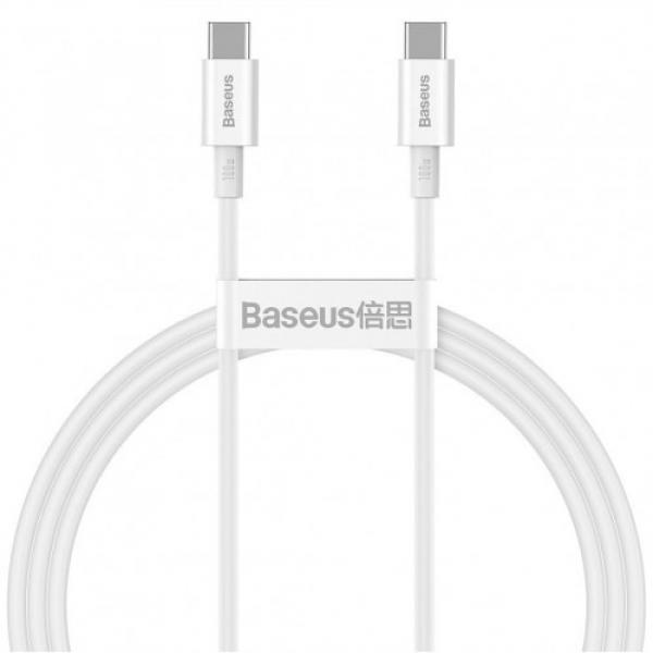 Kabel Baseus Superior 100W 5A USB-C do USB-C 1m, biały