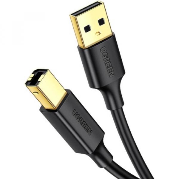 Kabel Ugreen US135 USB - USB Typ B do drukarki, 5 m, czarny