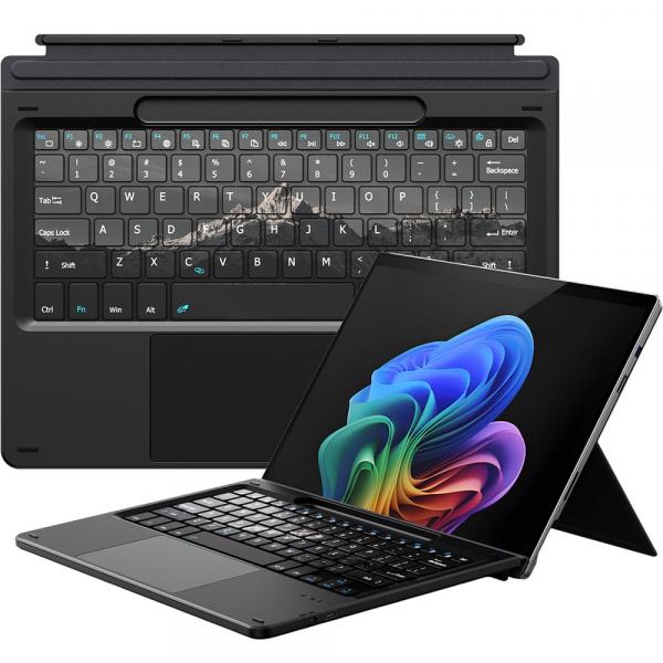Klawiatura magnetyczna Bluetooth Dux Ducis (CK Series) do Microsoft Surface Pro 11 / 10 / 9 / 8 / X, czarne ze wzorem śnieżnych gór