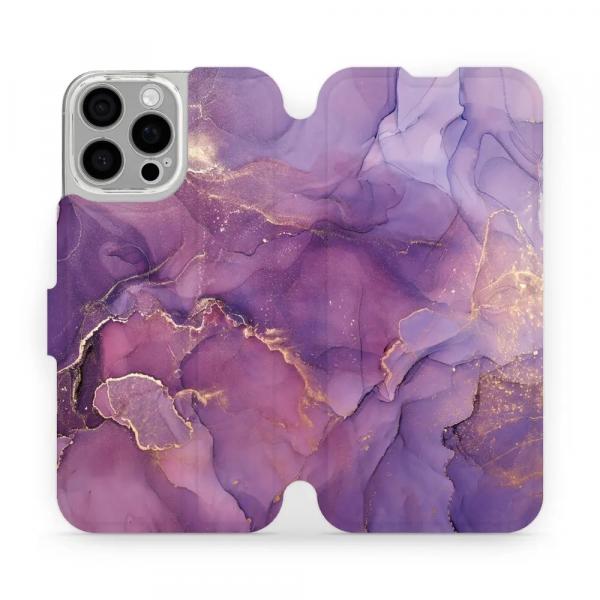 Etui z klapką do iPhone 16 Pro Max, Mobiwear Book, fioletowe