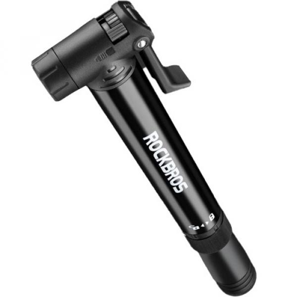 Pompka ręczna Rockbros Mini Pump do roweru + wkrętak, czarna