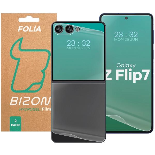 Folia hydrożelowa na tył i przód Bizon Glass Hydrogel Set do Galaxy Z Flip7