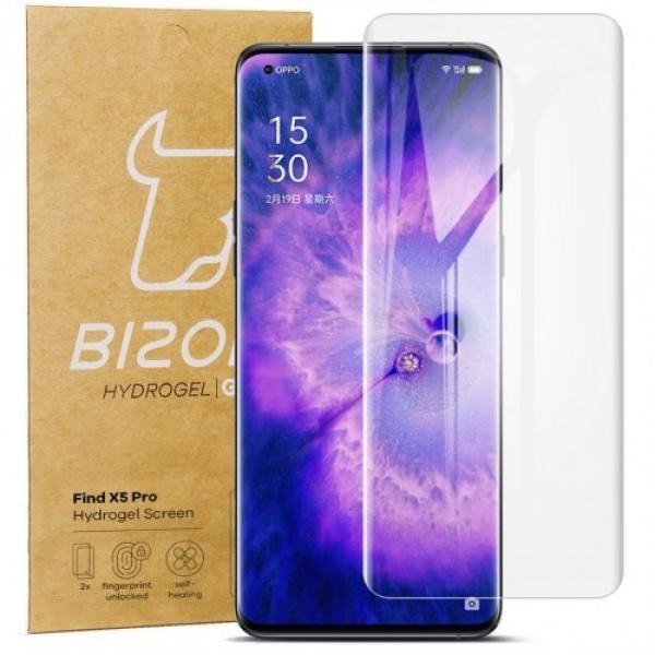 Folia hydrożelowa na ekran Bizon Glass Hydrogel, Oppo Find X5 Pro, 2 sztuki