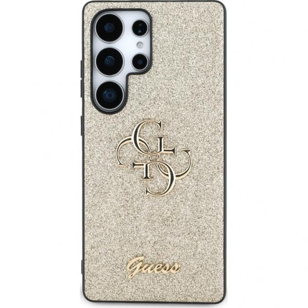 Etui Guess Glitter Script Big 4G do Galaxy S25 Ultra, złote