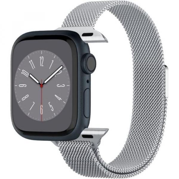 OUTLET: Pasek Spigen Metal Fit do Apple Watch 42/41/40/38 mm, srebrny