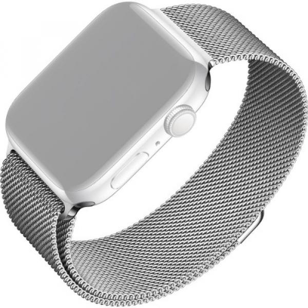 Mediolański pasek Fixed Mesh Strap do Apple Watch 49/46/45/44 mm, srebrny