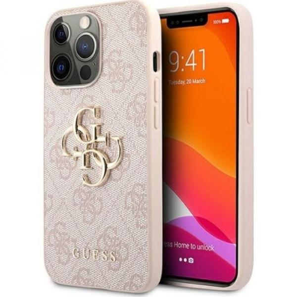 Etui Guess 4G Big Metal Logo do iPhone 13 Pro, różowe