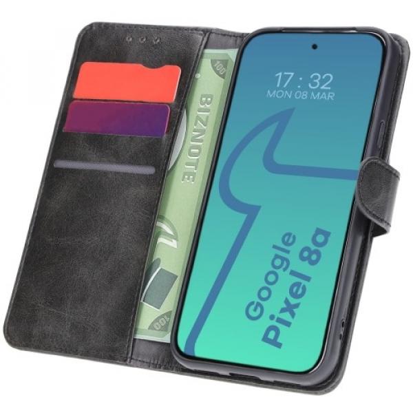 Etui z klapką Bizon Case Pocket do Google Pixel 8a, czarne