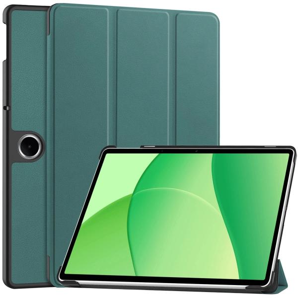 Etui z klapką Bizon Case Tab Croc do OnePlus Pad Lite / Oppo Pad SE, ciemnozielone