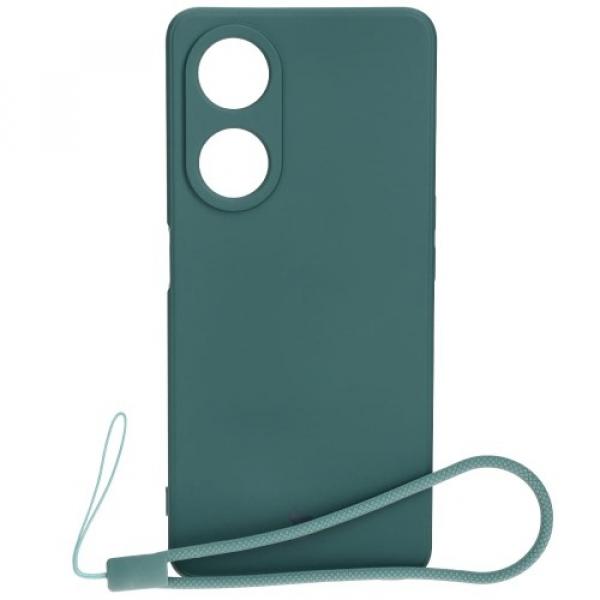 Etui Bizon Case Silicone Sq do Oppo A98 5G, ciemnozielone