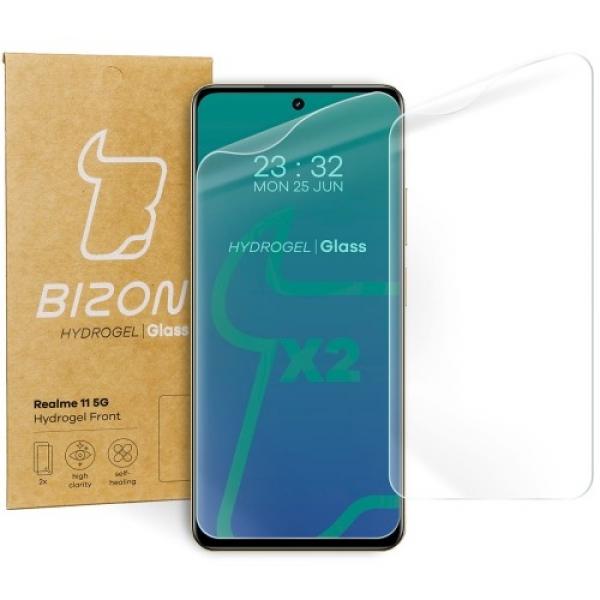 Folia hydrożelowa na ekran Bizon Glass Hydrogel Front do Realme 11 5G, 2 sztuki