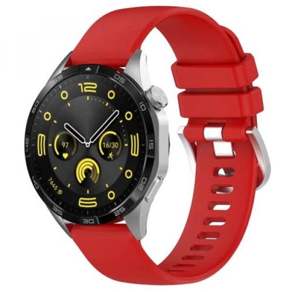 Pasek silikonowy do smartwatcha, Bizon Strap Watch Silicone Pro T, QuickRelease 18 mm, czerwony