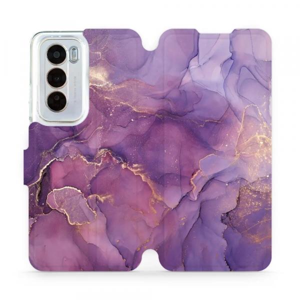 Etui z klapką do Oppo Reno 12 Pro, Mobiwear Book, fioletowe
