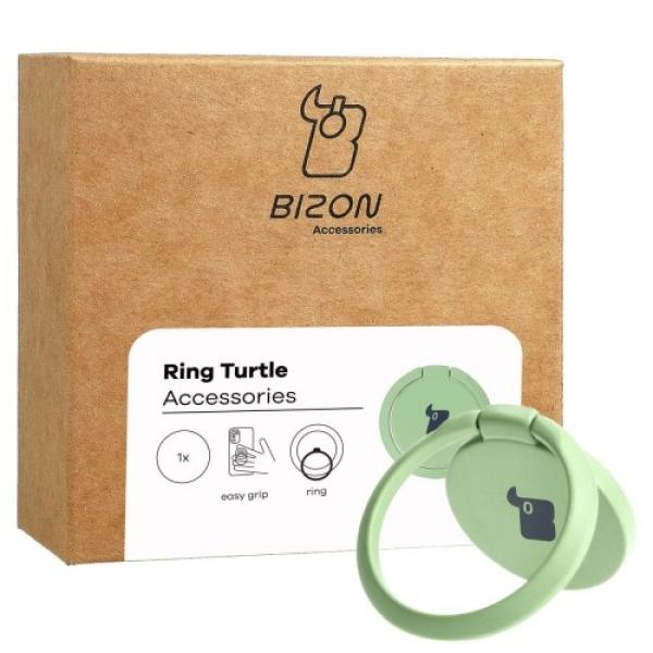 Uchwyt na palec Bizon Accessories Ring Turtle uniwersalny, jasnozielony