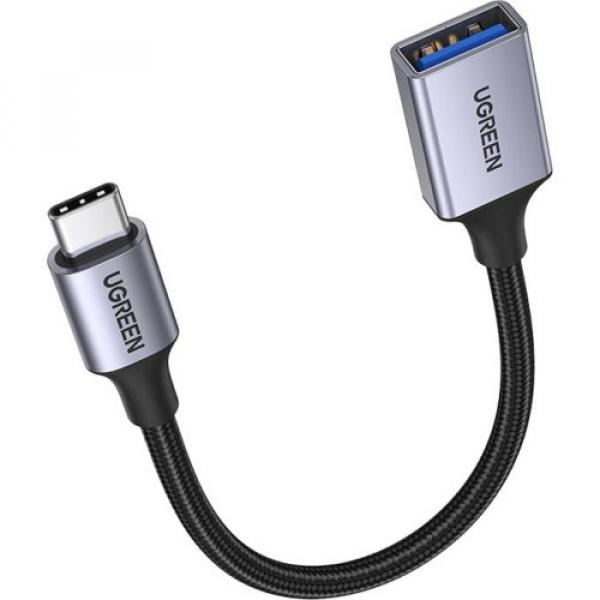 Adapter / przejściówka UGREEN OTG USB-A (żeński) do USB-C (męski), czarny