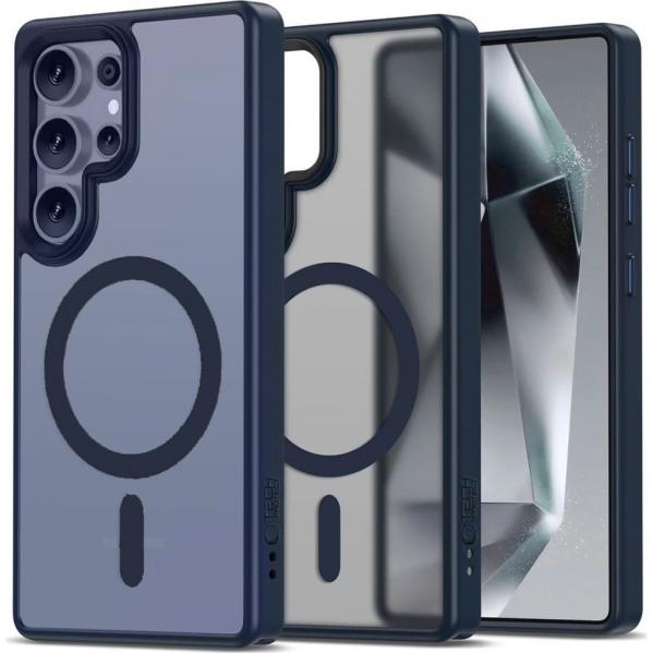 Etui Tech-Protect MagMat MagSafe do Galaxy S25 Ultra, granatowe