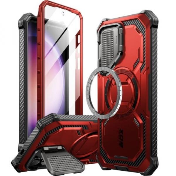 Etui pancerne Supcase i-Blason Armorbox Mag SP do Galaxy S24, do MagSafe, czerwone