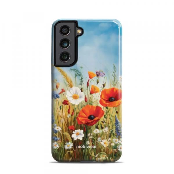 Etui ochronne do Galaxy S21 FE, Mobiwear Elite Pro, łąkowe kwiaty