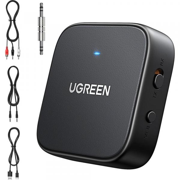 Bezprzewodowy adapter Bluetooth 5.2, transmiter / nadajnik / odbiornik audio UGREEN CM667, szary