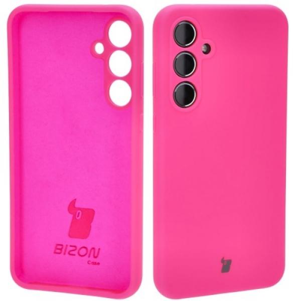 Silikonowe etui Bizon Soft Case do Galaxy A55 5G, neonowo-różowe