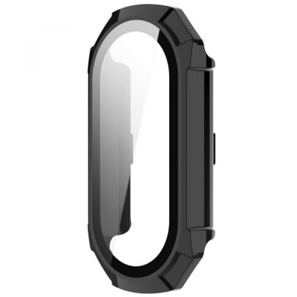 Etui Bizon Case+Glass Set do Xiaomi Mi Smart Band 8, czarne