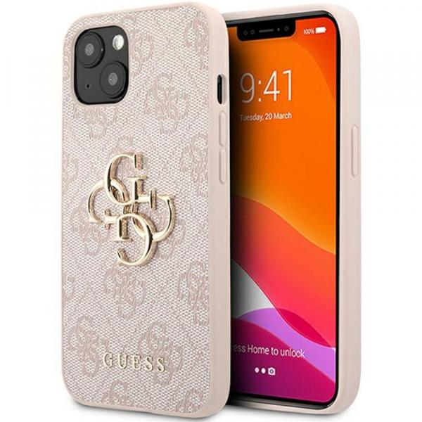Etui Guess Hardcase 4G Big Metal Logo do iPhone 15 / 14 / 13, różowe