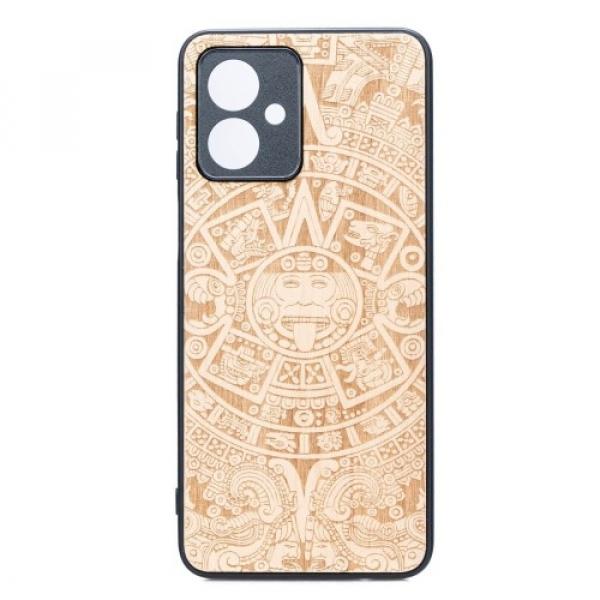 Drewniane etui Bewood Kalendarz Aztecki Aniegre do Motorola Moto G54 5G