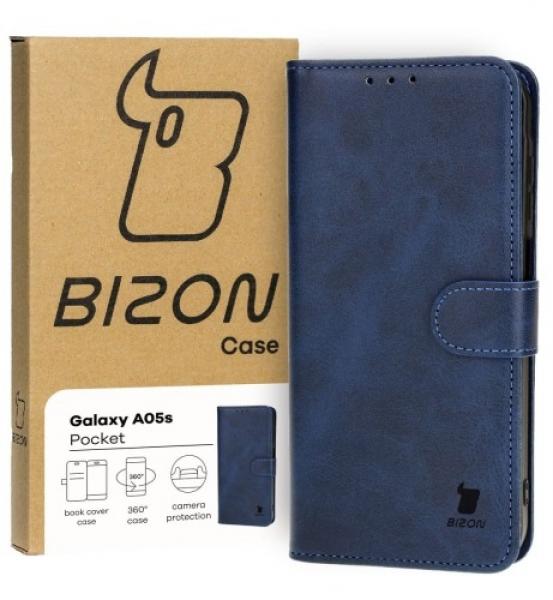 Etui z klapką Bizon Case Pocket do Galaxy A05s, granatowe