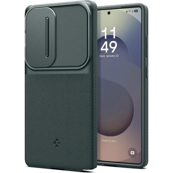 Etui Spigen Optik Armor do Galaxy S25 Ultra, zielone