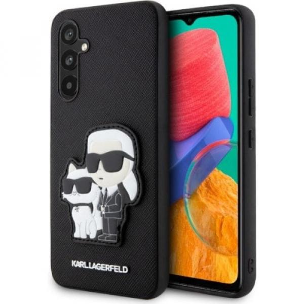Etui Karl Lagerfeld Hard Case Saffiano Karl and Choupette do Galaxy A34 5G, czarne