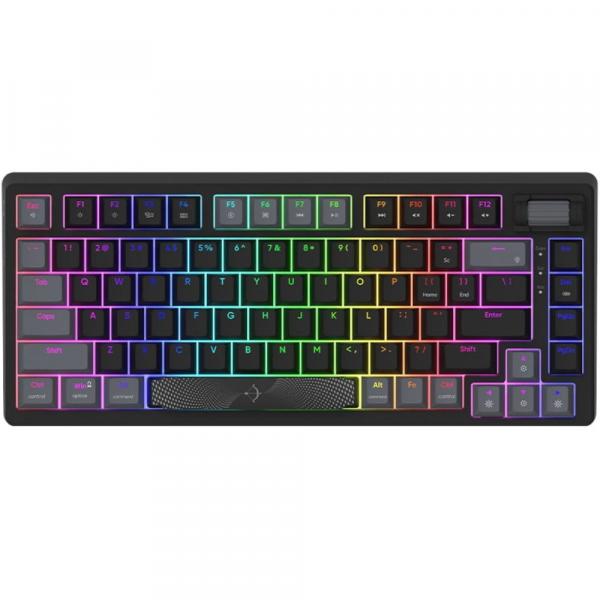 Klawiatura mechaniczna gamingowa, AQIRYS Adara Mini LE RGB, USB-C, czarna