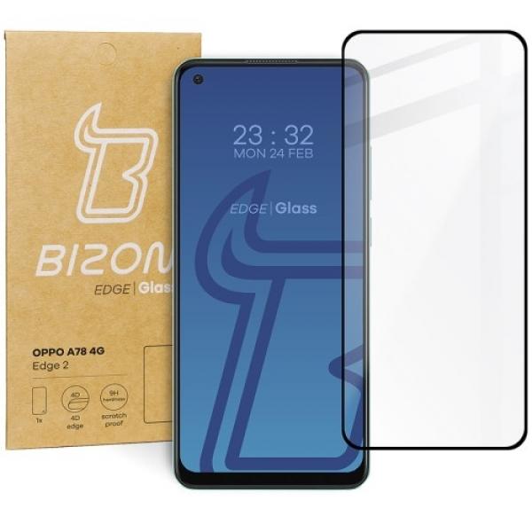 Szkło hartowane Bizon Glass Edge 2 do Oppo A78 4G, czarne