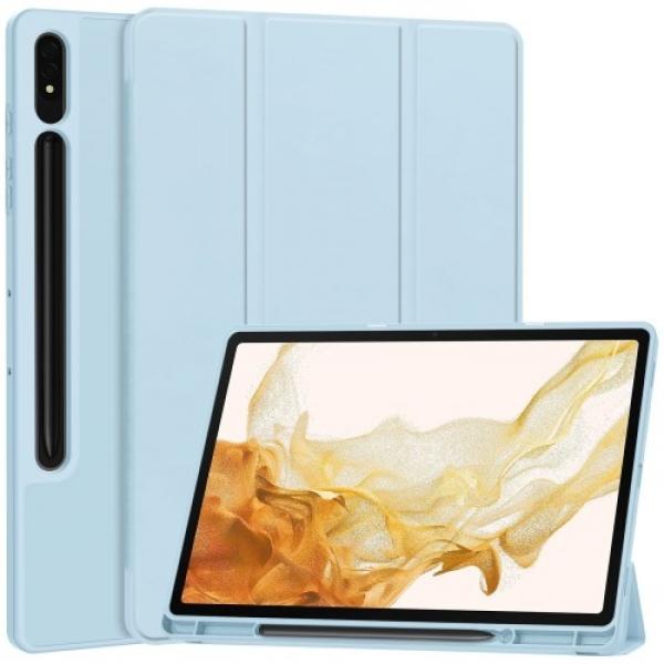 Etui Bizon Case Tab Lizard do Galaxy Tab S10 Plus / S9 Plus, błękitne