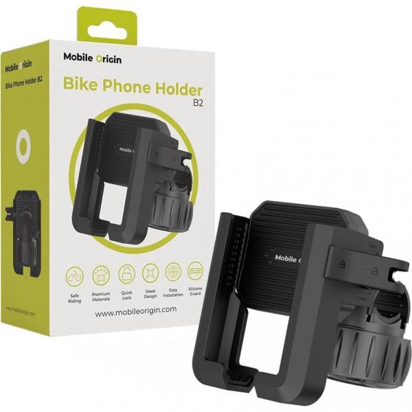 Uchwyt rowerowy/motocyklowy do telefonu na kierownicę Mobile Origin Bike Phone Holder B2, czarny