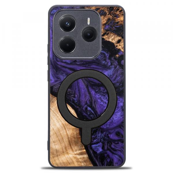 Drewniane etui do Xiaomi Redmi Note 14 5G, Bewood Unique Violet do MagSafe