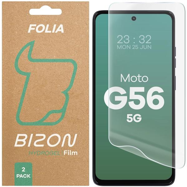 Folia hydrożelowa na ekran Bizon Glass Hydrogel Front do Motorola Moto G56 5G, 2 sztuki