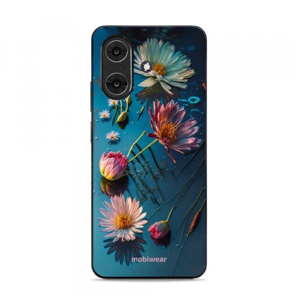 Etui ochronne do Realme Note 60, Mobiwear Glossy Case, niebiesko-kwieciste