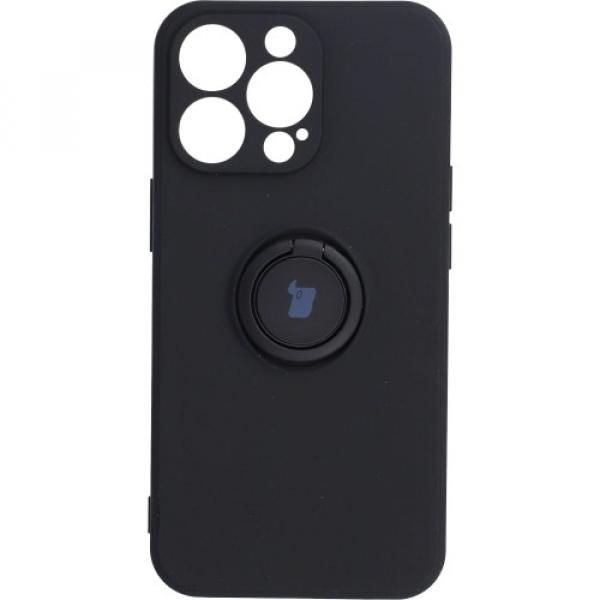 Etui Bizon Case Silicone Ring do iPhone 13 Pro, czarne