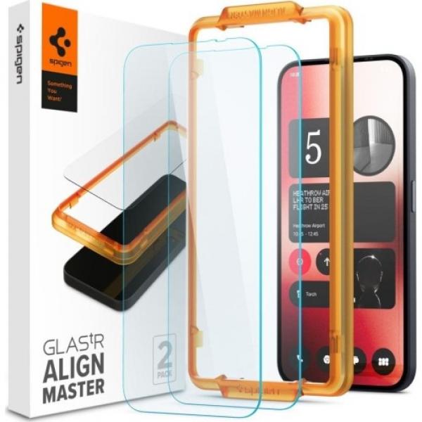 Szkło do etui Spigen Glas.tR AM 2-Pack do Nothing Phone 2a / 2a Plus