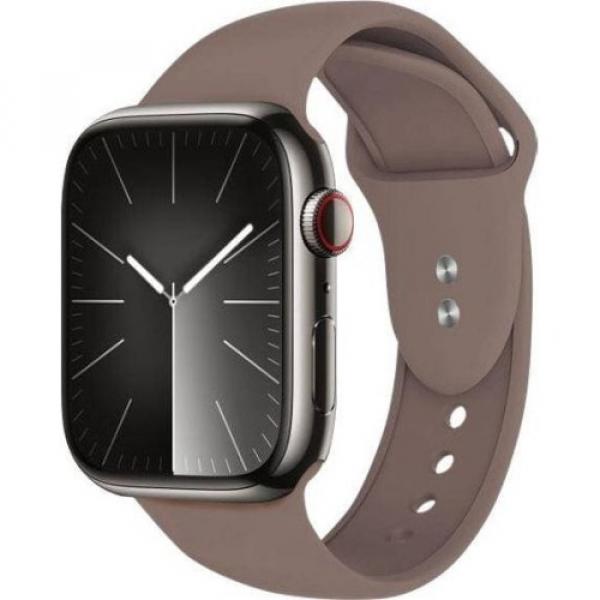 Pasek Crong Sport Liquid Band do Apple Watch 49/46/45/44 mm, brązowy