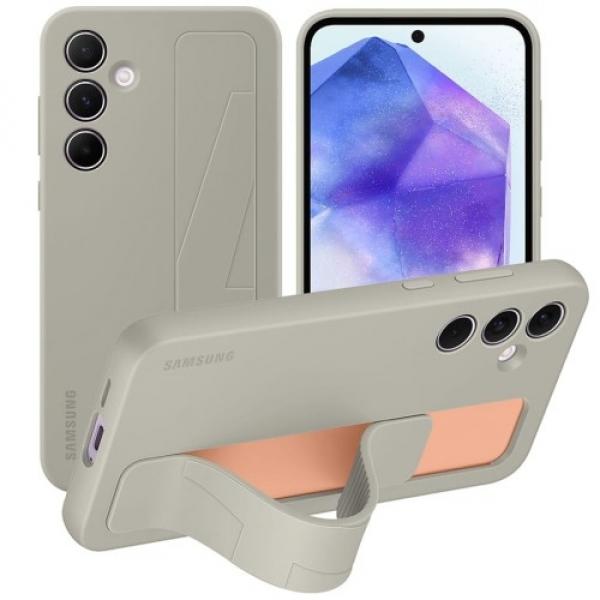 Etui Samsung Silicone Standing Grip Case do Galaxy A55, szare