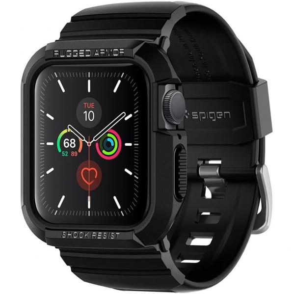 OUTLET: Etui z paskiem Spigen Rugged Armor Pro Apple Watch 41/40 mm, czarne