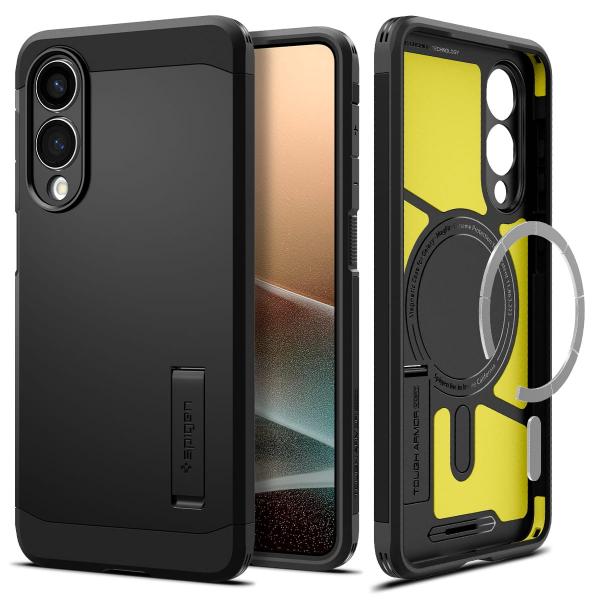 Etui Spigen Tough Armor Mag do MagSafe do Galaxy S25 Edge, czarne