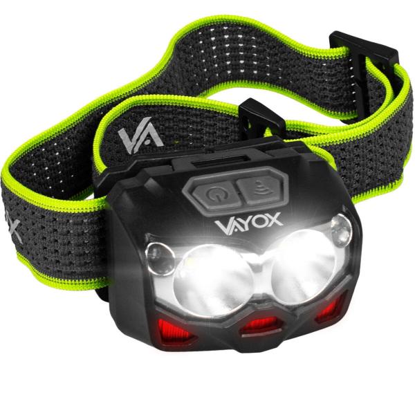 Latarka czołowa, czołówka Vayox VA0078 akumulatorowa 500lm, czarna
